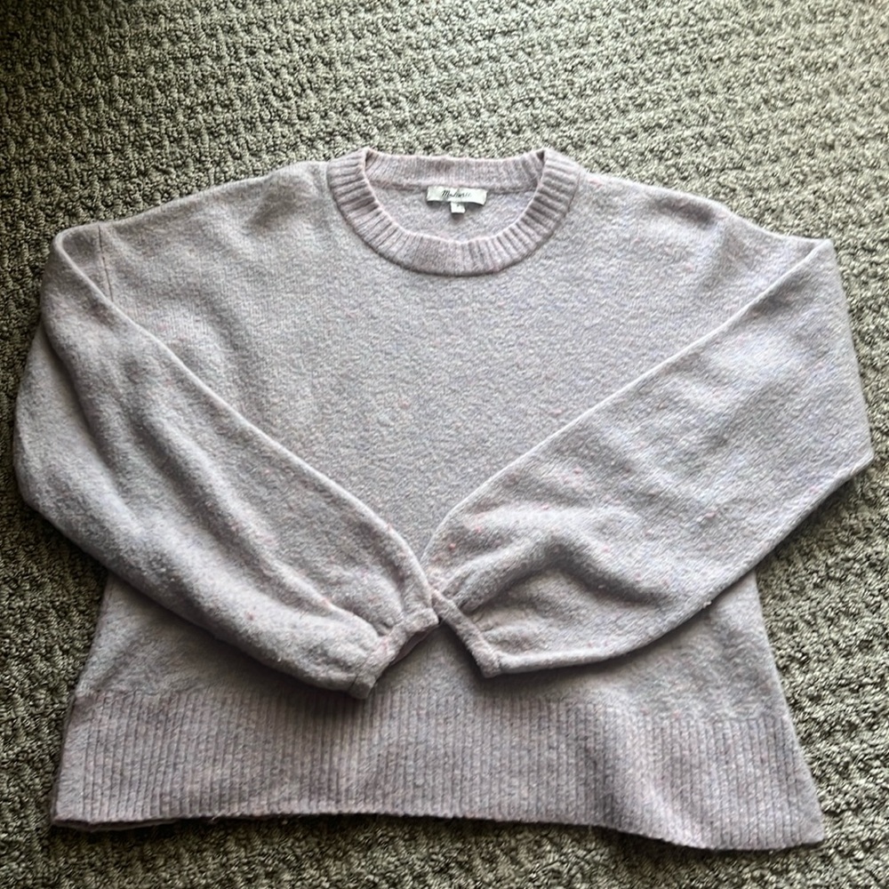 Madewell Size Small Lilac Sweater - cozy, comfy w/sweet color palette.